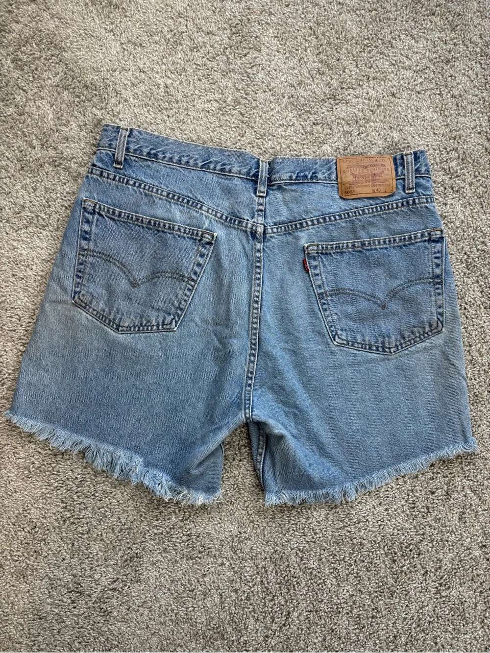 Vintage Levi's 505 Light Blue Frayed Denim Shorts